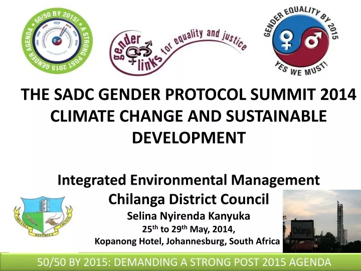 the sadc gender protocol summit 2014 climate