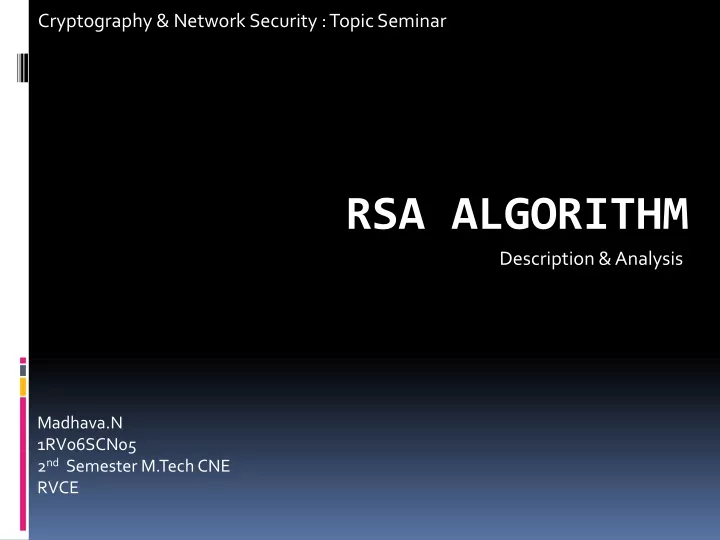 cryptography network security topic seminar