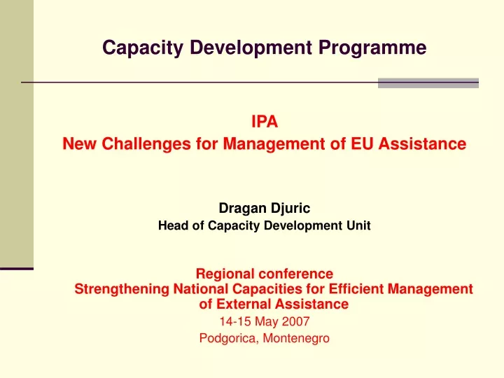 capacity development programme