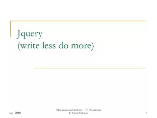 Jquery (write less do more)