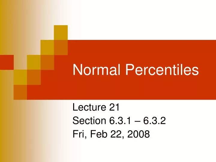 normal percentiles