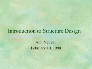 Introduction to Structure Design