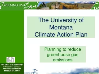 The University of Montana  Climate Action Plan