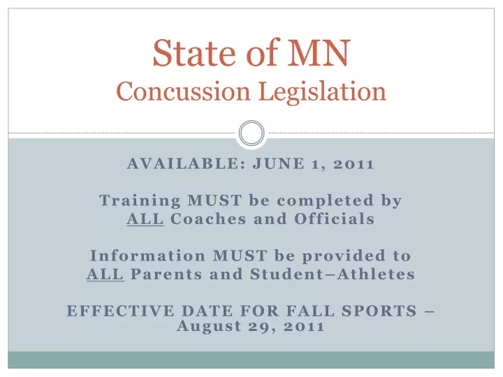 state of mn concussion legislation