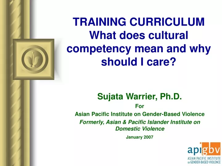 training curriculum what does cultural competency mean and why should i care