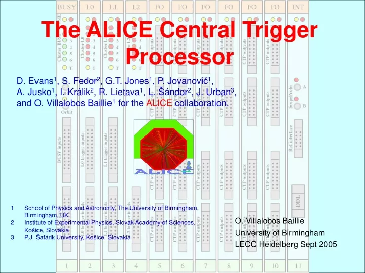 the alice central trigger processor