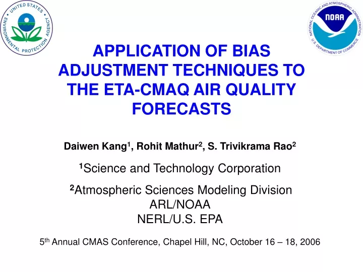 application of bias adjustment techniques to the eta cmaq air quality forecasts