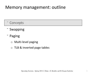 Memory management: outline