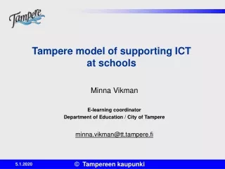 Tampere model of supporting ICT at schools