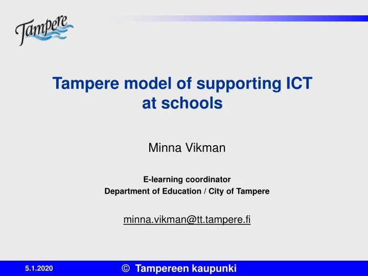 tampere model of supporting ict at schools