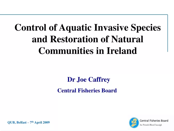 control of aquatic invasive species