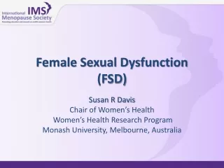Female Sexual Dysfunction (FSD)