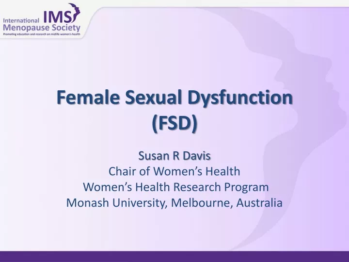 female sexual dysfunction fsd