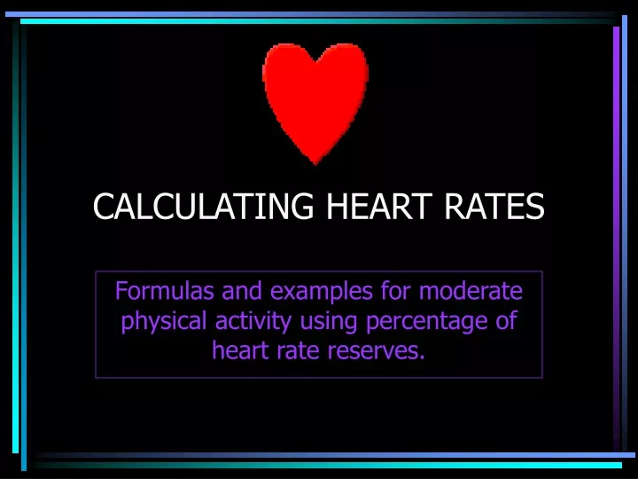 calculating heart rates
