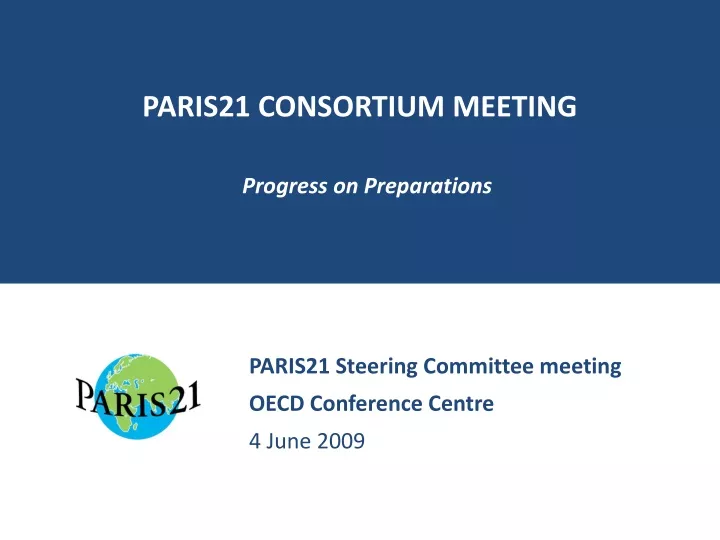 paris21 consortium meeting progress on preparations