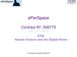ePerSpace  Contract N°: 506775 Date : 22/10/2004