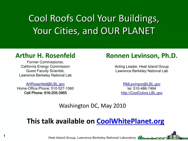 cool roofs cool your buildings your cities and our planet