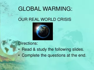 GLOBAL WARMING: