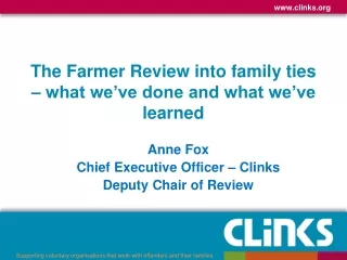 The Farmer Review into family ties – what we’ve done and what we’ve learned