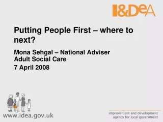 Putting People First – where to next?