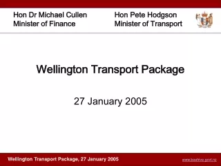 Wellington Transport Package