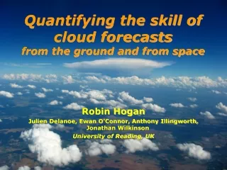 Quantifying the skill of cloud forecasts from the ground and from space