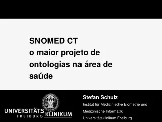 SNOMED CT  o maior projeto de ontologias na área de saúde
