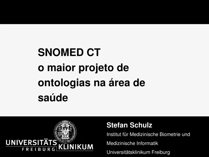 snomed ct o maior projeto de ontologias na rea de sa de