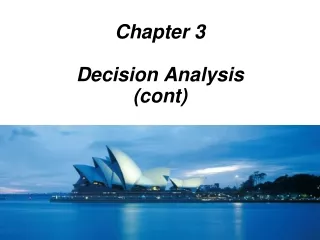 Decision Analysis (cont)