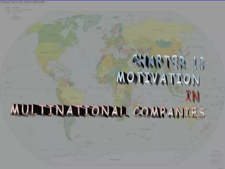 chapter 13 motivation in multinational companies