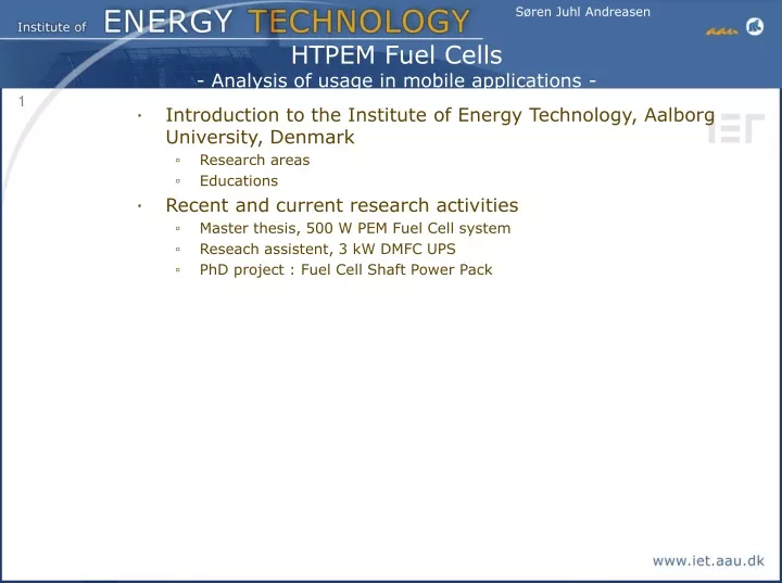 htpem fuel cells analysis of usage in mobile applications