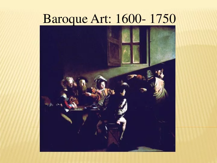 baroque art 1600 1750
