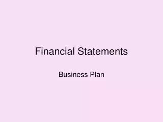 Financial Statements