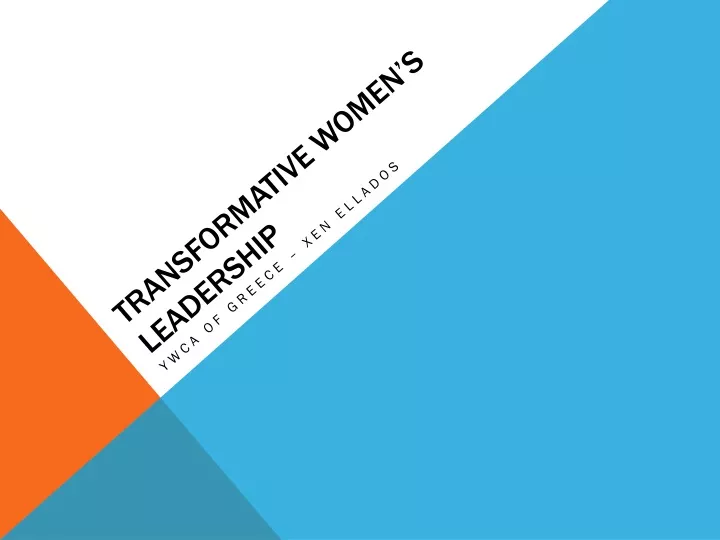 transformative women s leadership