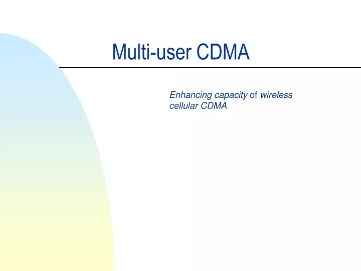 multi user cdma