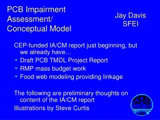 PCB Impairment Assessment/ Conceptual Model