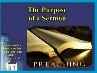 The  Purpose of a Sermon