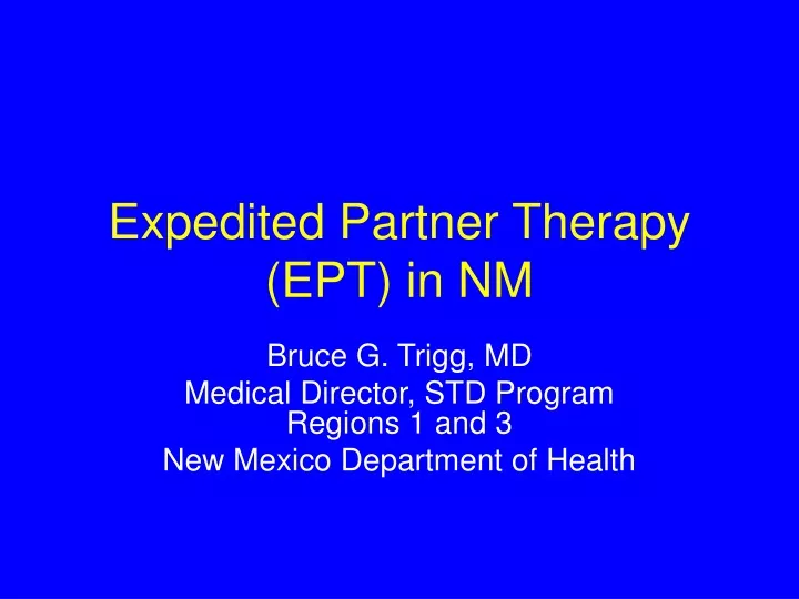 expedited partner therapy ept in nm