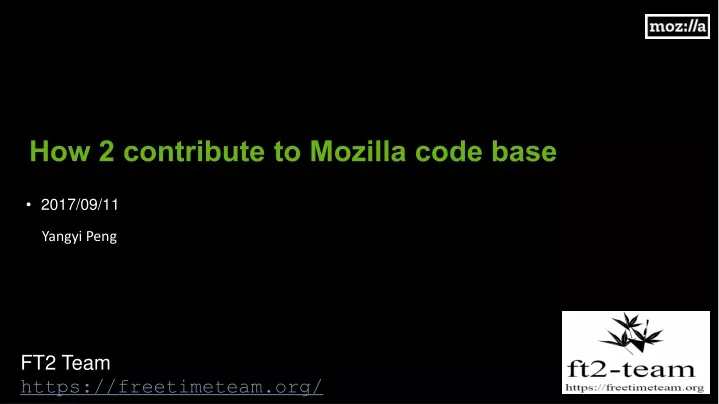 how 2 contribute to mozilla code base