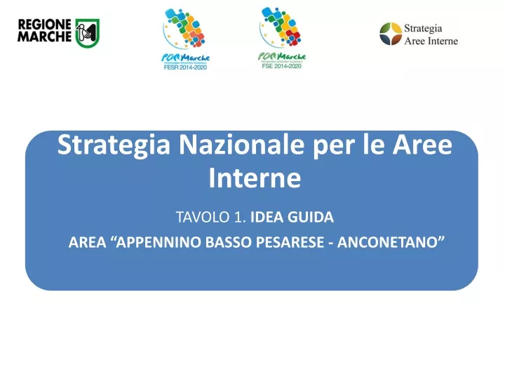 strategia nazionale per le aree interne tavolo