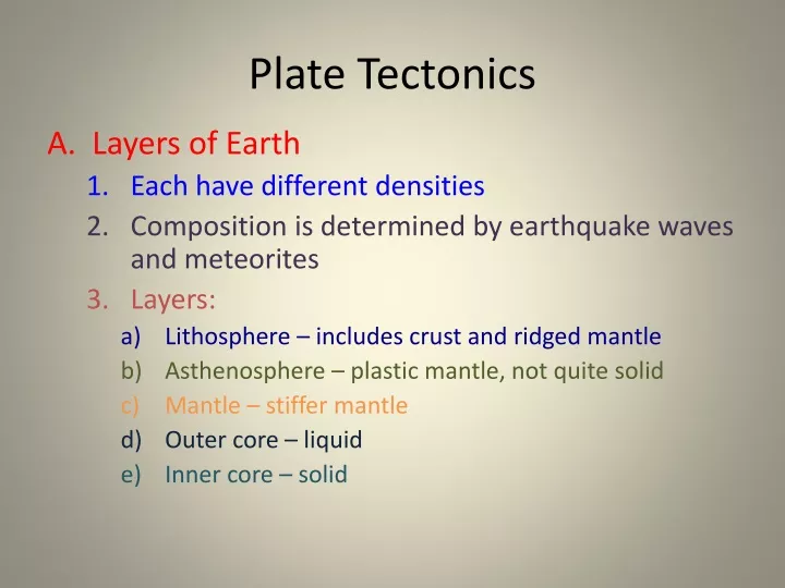 plate tectonics