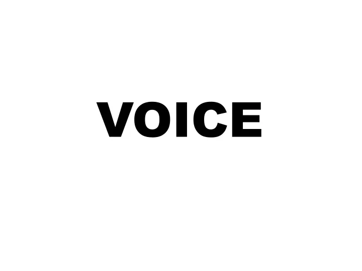 voice