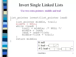 Invert Single Linked Lists
