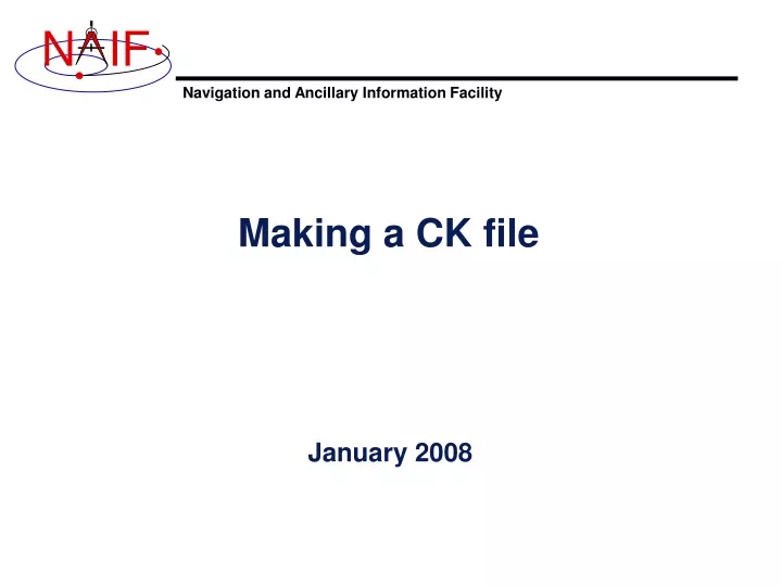 making a ck file