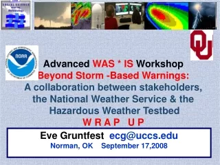 Eve Gruntfest   ecg@uccs Norman, OK    September 17,2008