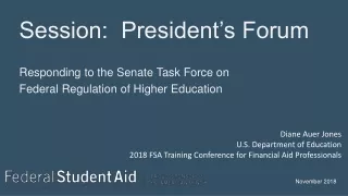 Session:  President’s Forum