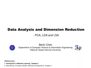 Data Analysis and Dimension Reduction - PCA, LDA and LSA