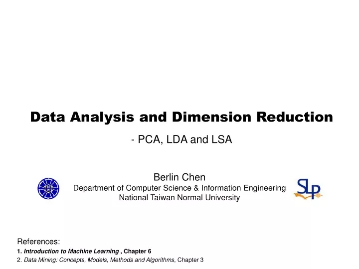 data analysis and dimension reduction pca lda and lsa