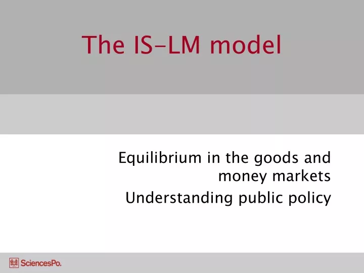 the is lm model
