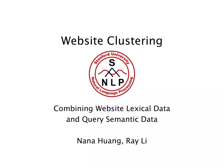 website clustering